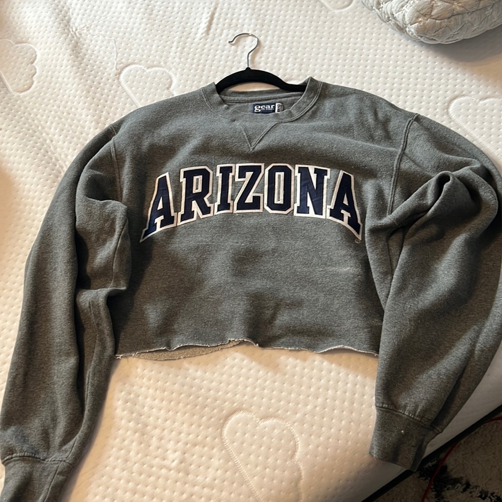 Cropped University of Arizona Crew Neck Sweatshirt